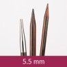 AIGUILLES INTERCHANGEABLES BOULEAU 5.5 mm