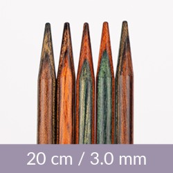 AIGUILLES DOUBLES POINTES Bouleau Coloré 3,0 mm