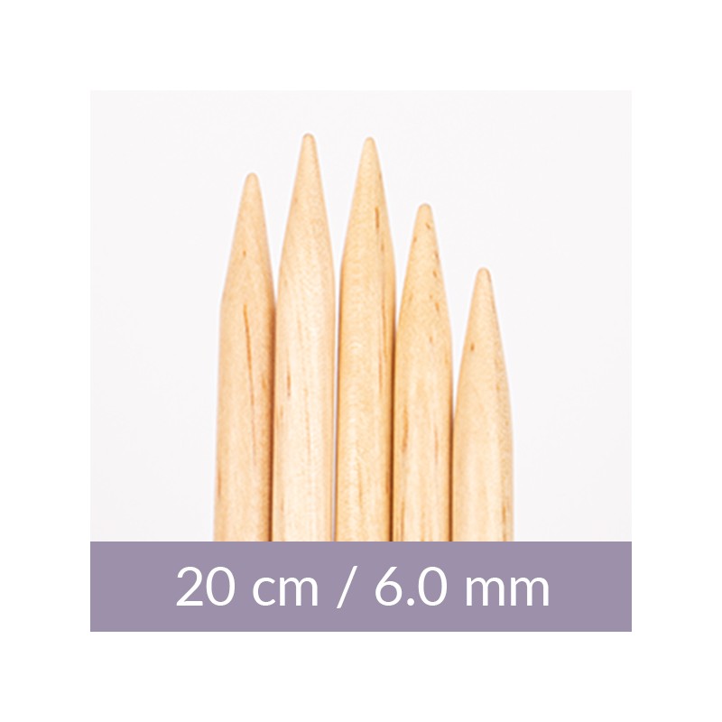 AIGUILLES DOUBLES POINTES Bouleau 6,0 mm