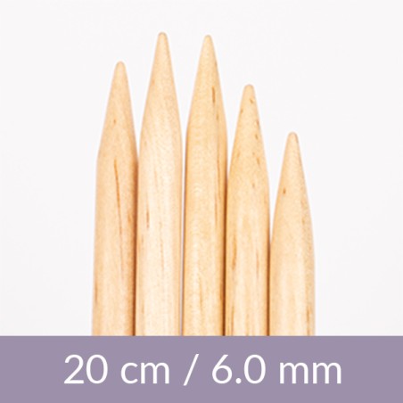 AIGUILLES DOUBLES POINTES Bouleau 6,0 mm