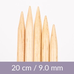 AIGUILLES DOUBLES POINTES Bouleau 9,0 mm