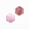 Bouton Nacre Fleur Rose 25 mm