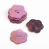 Bouton Nacre Fleur Rose 25 mm