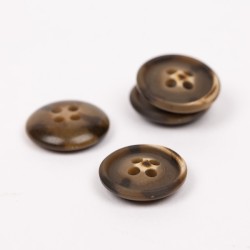 Bouton Imitation bois (noix) 15 mm