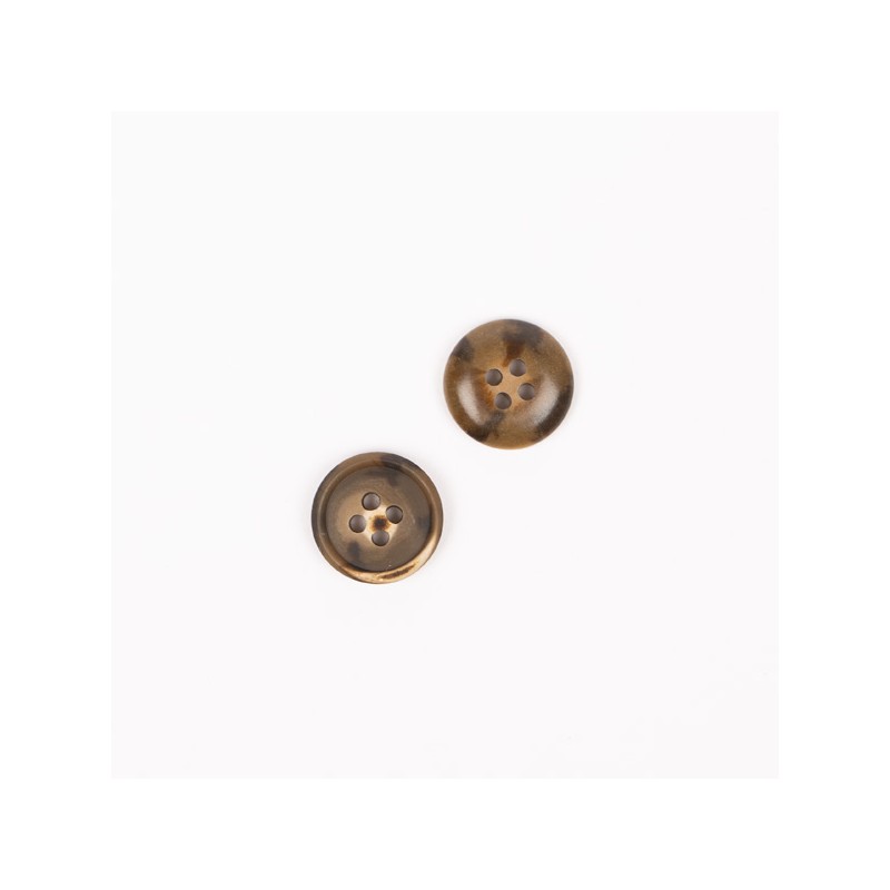 Bouton Imitation bois (noix) 15 mm