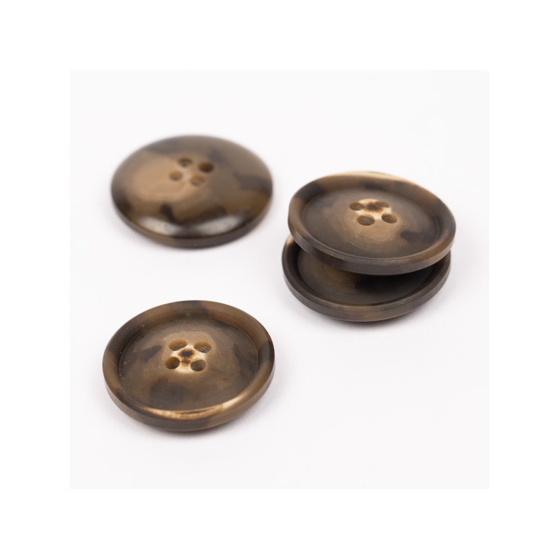 Bouton Imitation bois (noix) 23 mm