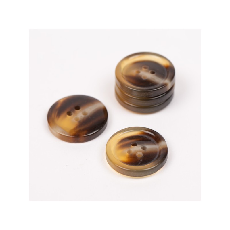 Bouton Imitation corne (caramel) 18 mm