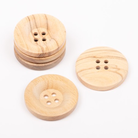 Bouton Cœur (bois) 15 mm