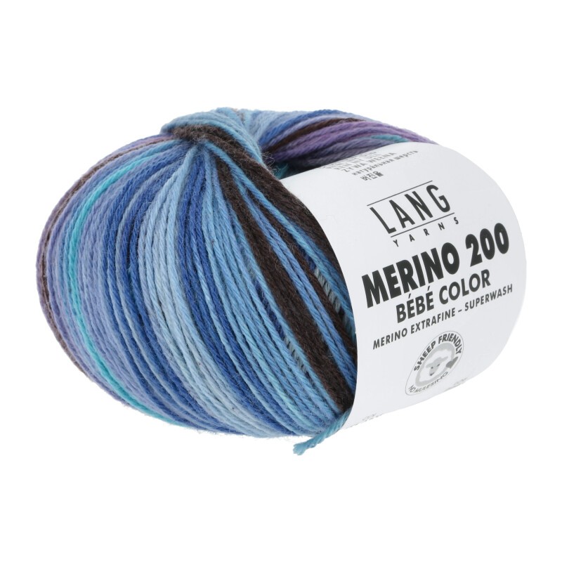 MERINO 200 BEBE COLOR 0306 Bleu