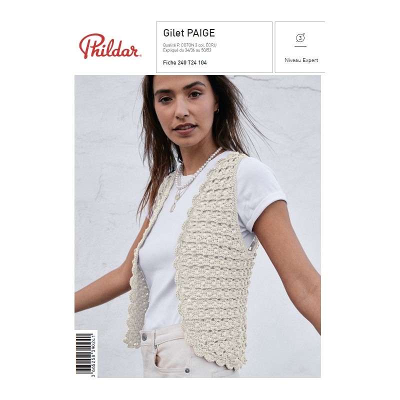 FICHE GILET FEMME PAIGE en PDF