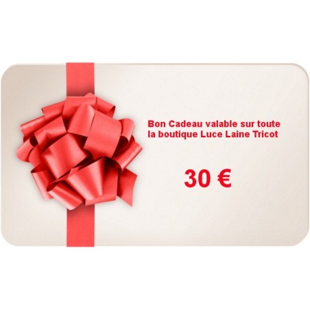 Bon Cadeau d'une valeur de 30€