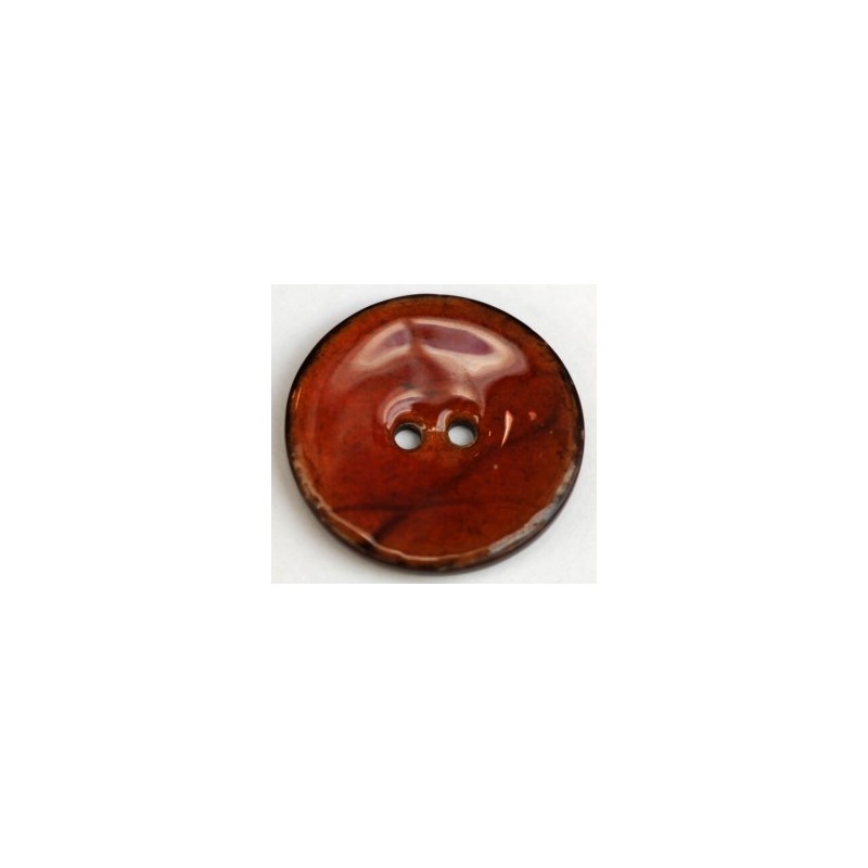 Bouton Coco Emaillé Orange 37 mm