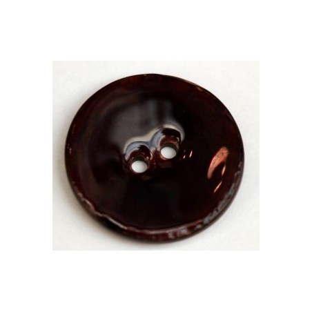 Bouton Coco Emaillé Bordeaux 37 mm