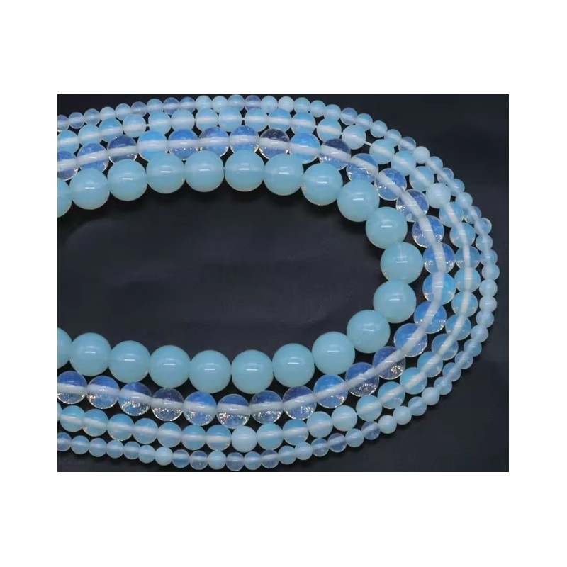 Perle Agate Opalite (Ligne Complète)