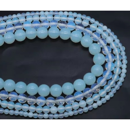 Perle Agate Opalite (Ligne Complète)