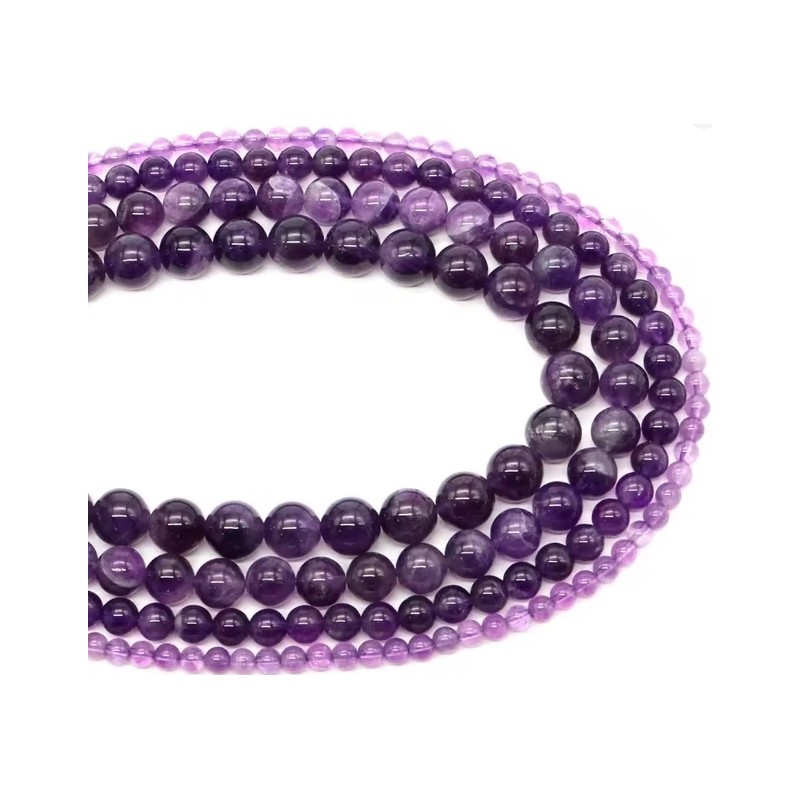 Perle Agate Amethyst (Ligne Complète)