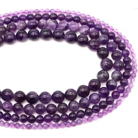 Perle Agate Amethyst (Ligne Complète)