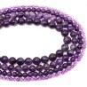 Perle Agate Amethyst (Ligne Complète)