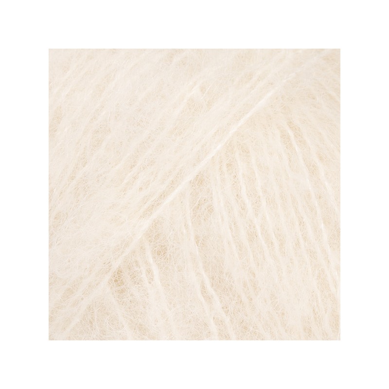 DROPS BRUSHED ALPACA SILK 01 Uni blanco hueso