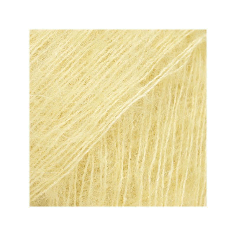DROPS KID-SILK 73 Uni amarillo brumoso