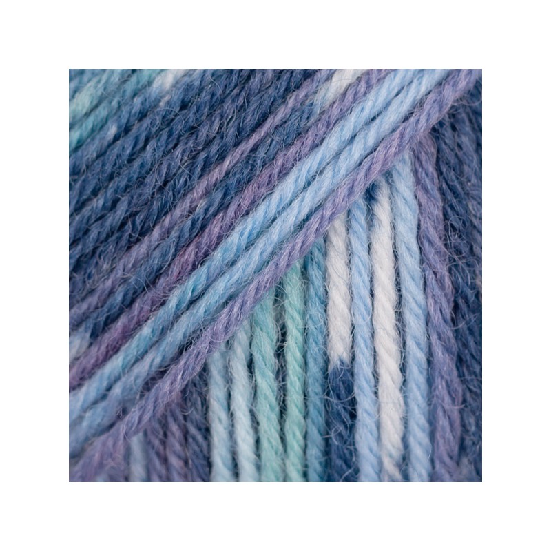 DROPS FABEL 522 Print Turquoise Bleu