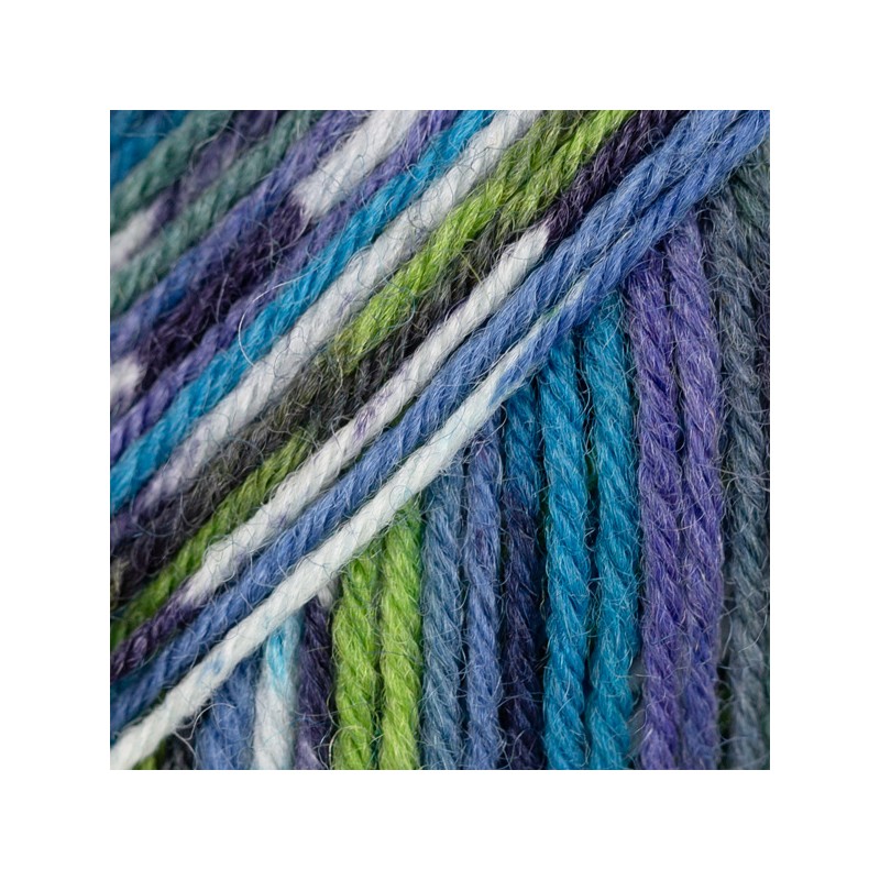 DROPS FABEL 677 Print Vert Turquoise