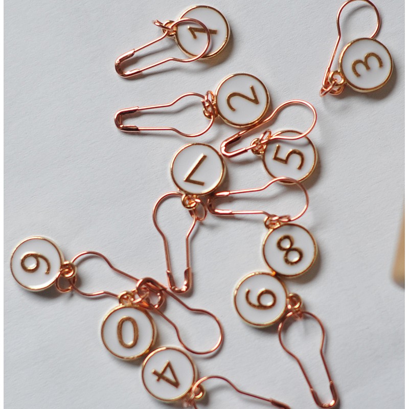 Anneaux Marqueurs Chiffres Blancs