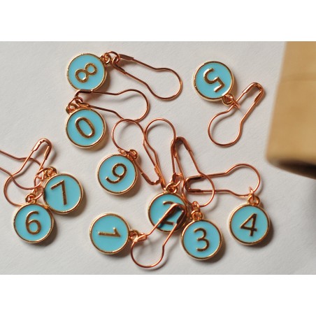 Anneaux Marqueurs Chiffres Bleus Avec Boite