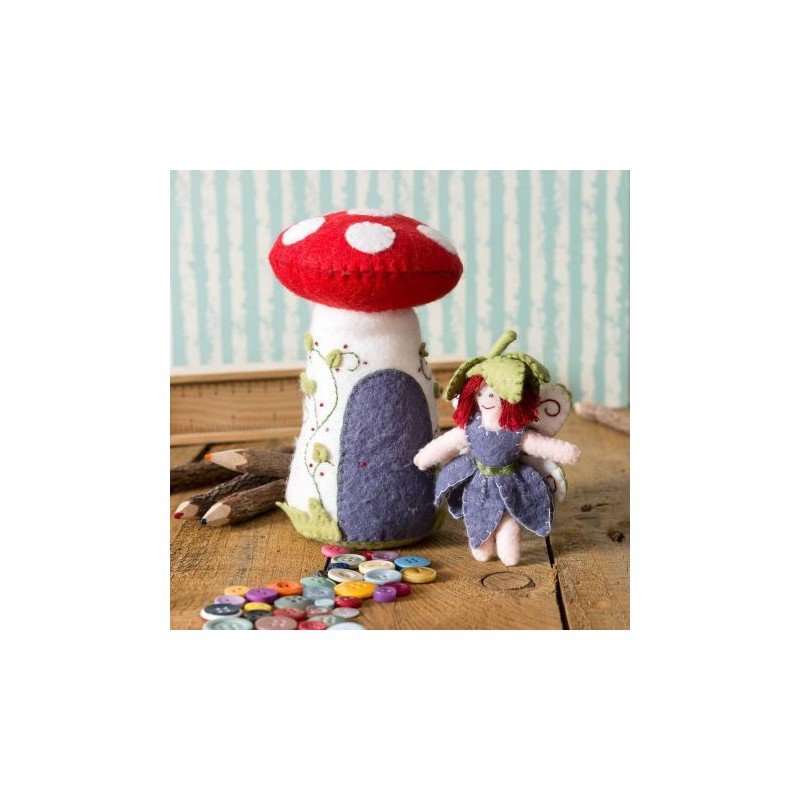 Kit Creatif En Feutrine - La Fée des Fleurs & sa Maison Champignon