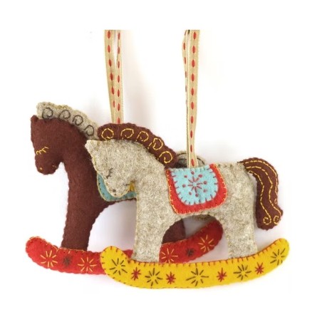 Kit Creatif En Feutrine - Les chevaux à Bascule