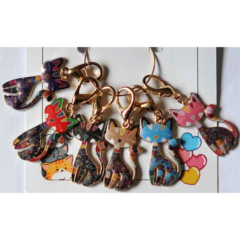 Anneaux Marqueurs Chats Psychédéliques