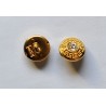 Bouton Serti doré Brillant 15 mm