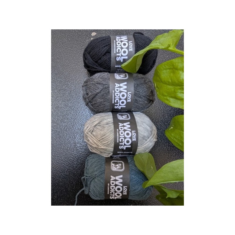 KIT FOULARD LOVE Gris Bleu