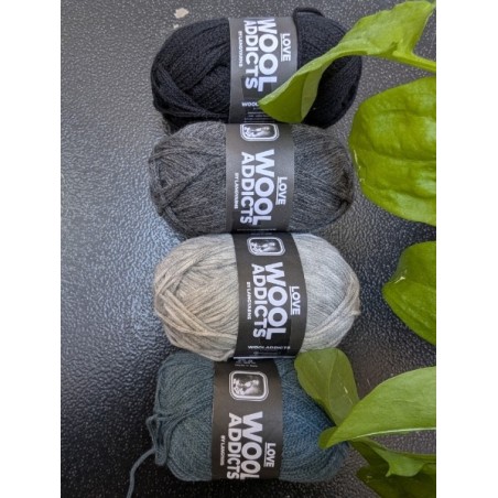 KIT FOULARD LOVE Gris Bleu