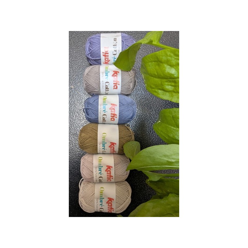 KIT KATIA OMBRA COTON Bleu Vert Gris