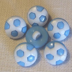Bouton FOOT 12 mm Bleu Clair