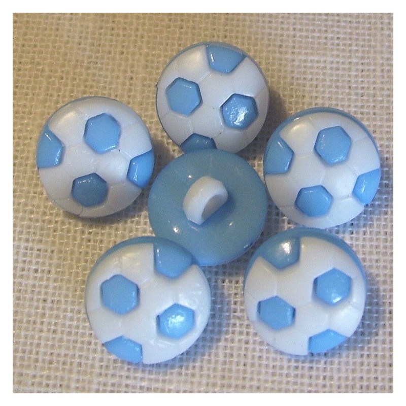 Bouton FOOT 12 mm Bleu Clair