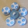Bouton FOOT 12 mm Bleu Clair