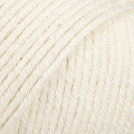 DROPS COTTON MERINO 01 Uni blanco hueso